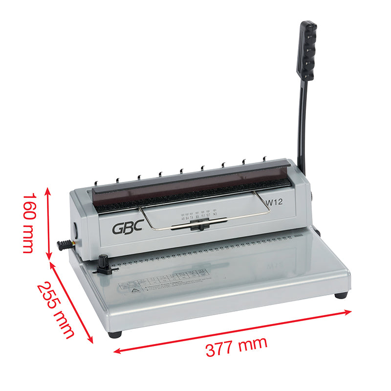 GBC W12 Manual Punch and Wire Binding Machine